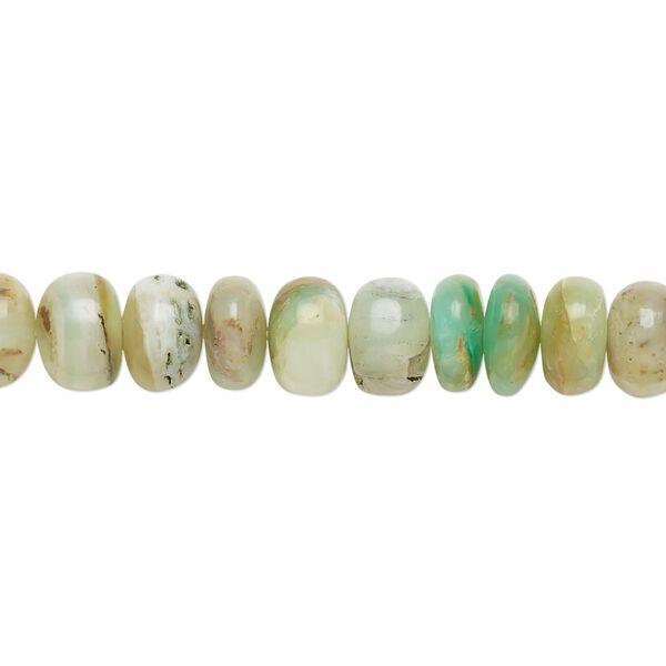 Multi-Peruvian opal 1pkg1, hand-cut rondelle bead natural 14 inch 7x2mm-9x6mm image number 0