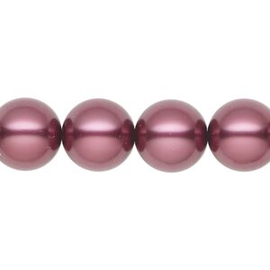 Pearl 10pk light burgundy, Preciosa Czech crystal 12mm round