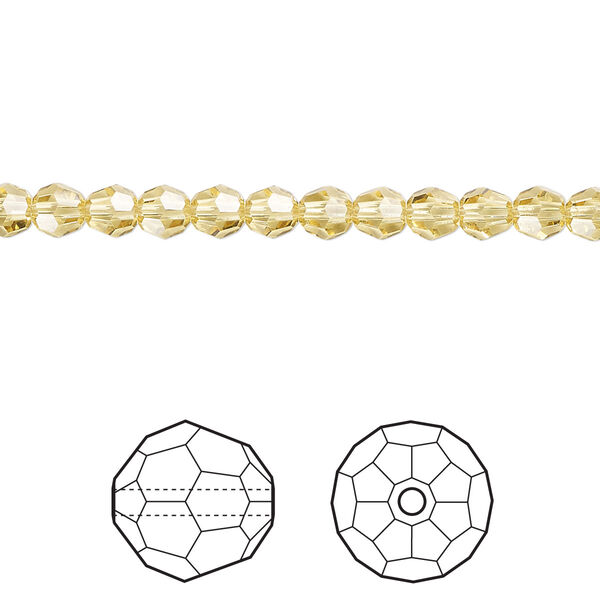 Bead 12pk dark jonquil, Crystal Passions® Regenerated 4mm round 5000 image number 0