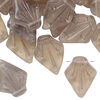 Bead, glass, transparent smoke, 19x15mm kite. Sold per pkg of 50. image number 1