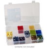 Organizer box, The Beadery®, 1pkg1, plastic, clear, 10-3/4 x 6-1/2 x 1-3/4 inches with 18 fixed compartments (2182). image number 1