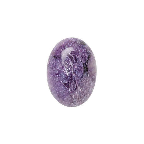 Cabochon, charoite (stabilized), 18x13mm calibrated oval, B grade, Mohs hardness 5 to 6. Sold individually. image number 0
