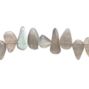 Labradorite 1pkg1, hand-cut top-drilled flat teardrop bead natural 14 inch 9x6mm-12x7mm