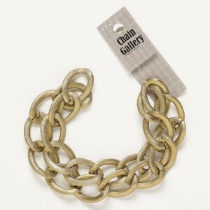 Chain stainless steel 1pk 21.2mm textured cable, copper finish 16 inch