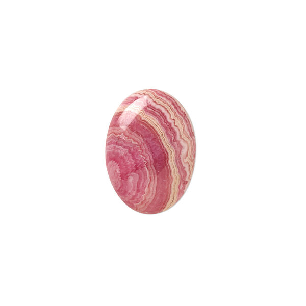 Cabochon, rhodochrosite (natural), 18x13mm calibrated oval, B grade, Mohs hardness 3-1/2 to 4-1/2. Sold individually. image number 0