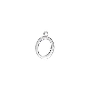 Drop, fine silver, 11x9mm oval with 10x8mm oval bezel setting. Sold per pkg of 2.