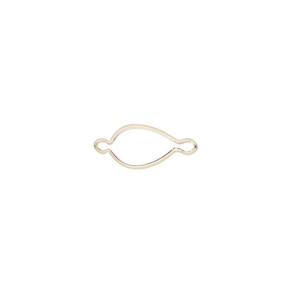 Link, Wrap-Tite®, 14Kt gold, 9x6mm pear setting. Sold individually. image number 0