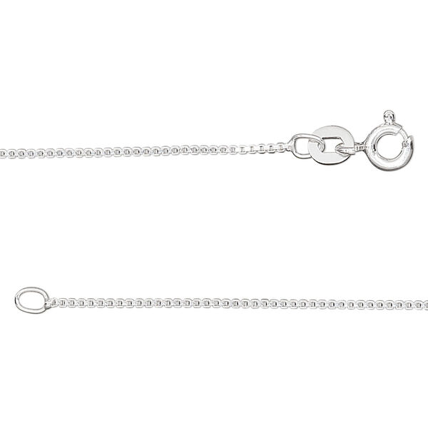 Chain, Gossamer™, sterling silver, 1mm Venetian box, 24 inches. Sold individually. image number 0