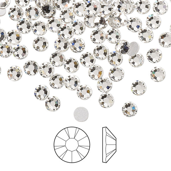 Flat back 1440pk crystal foil back, Preciosa MAXIMA Czech crystal rhinestone 3.8-4mm chaton rose round SS16 image number 0
