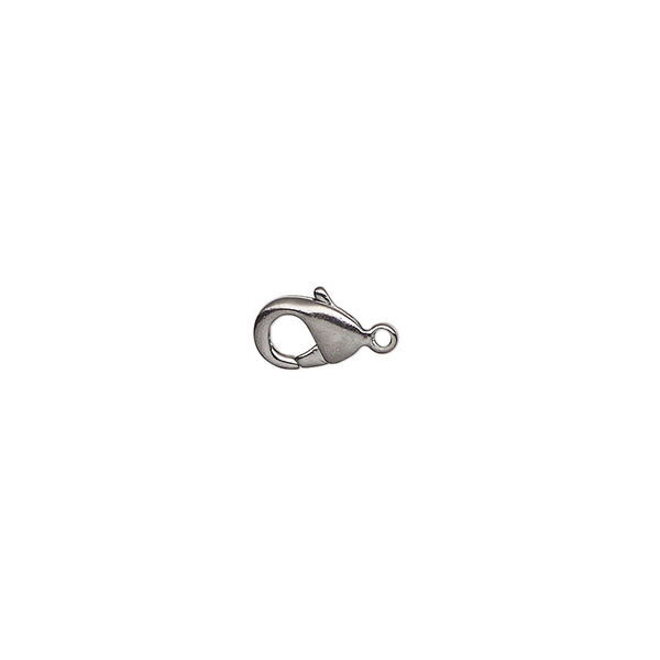 Clasp, lobster claw, gunmetal-plated brass, 7x5mm. Sold per pkg of 100. image number 0