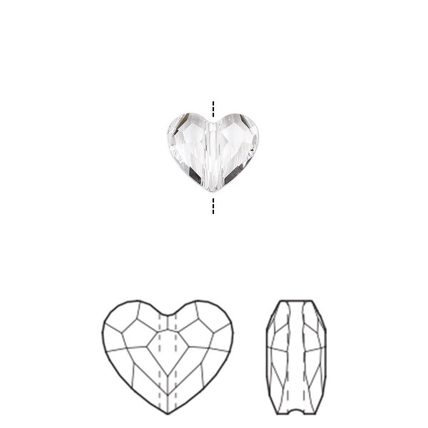 Bead 144pk crystal, Swarovski® 8mm love 5741 image number 0