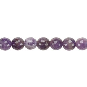 Banded amethyst 1pkg1, faceted round bead natural 8 inch 6mm