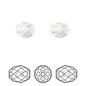 Bead 2pk crystal, Crystal Passions® 9.5x8mm olive briolette 5044