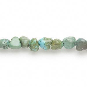 Turquoise 1pkg1, pebble bead 15.5-16 inch medium