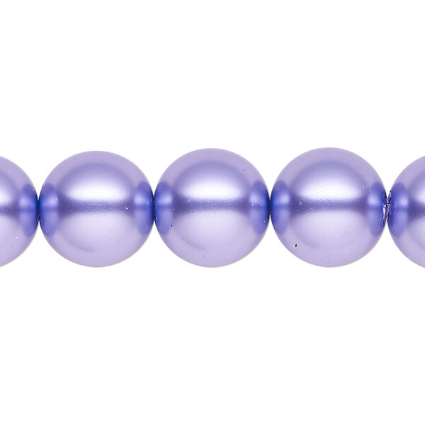 Pearl 1pk violet, Celestial Crystal® 12mm round 15.5-16 inch image number 0
