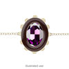 Mount, Miracle Mount™, enamel and gold-finished "pewter" (zinc-based alloy), brown, 39x32mm oval with 30x22mm oval setting. Sold per 18-piece set. image number 1