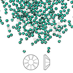 Flat back 1440pk emerald foil back, Preciosa MAXIMA Czech crystal rhinestone 1.7-1.9mm chaton rose round SS5