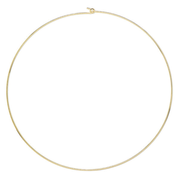 Neckwire, gold-finished brass, 1.5mm round and 5mm ball, 18 inches. Sold individually. image number 0