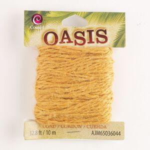 Cord, fabric, pkg/10m, 2mm round, orange.