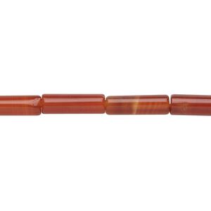 Carnelian 1pkg1, tube bead 15.5-16 inch 13x4mm