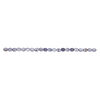 Mother-of-pearl shell 1pkg1, flat oval bead 15 inch blue steel 12x10mm image number 1