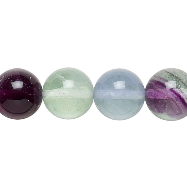 Rainbow fluorite 1pkg1, round bead natural 15.5-16 inch 12mm image number 0