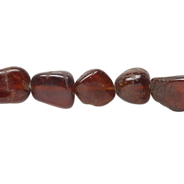 Bead, hessonite garnet (natural), small hand-cut nugget, Mohs hardness 7 to 7-1/2. Sold per 14-inch strand. image number 0