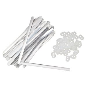 Mask components, rubber and aluminum, clear, 10x6mm-11x7mm 2-hole oval and 3-1/2 inch wire guard. Sold per pkg of 100.