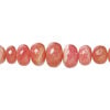Rhodochrosite 1pkg1, hand-cut rondelle bead natural 8 inch graduated 5x2mm-10x8mm image number 1