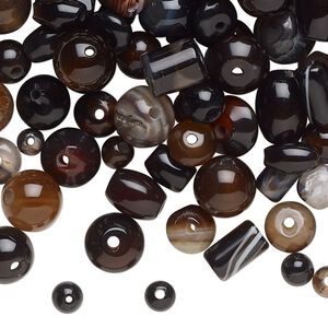Black agate / red agate / grey agate 1pkg1, hand-cut mixed shape bead 2 oz mix 4-8mm