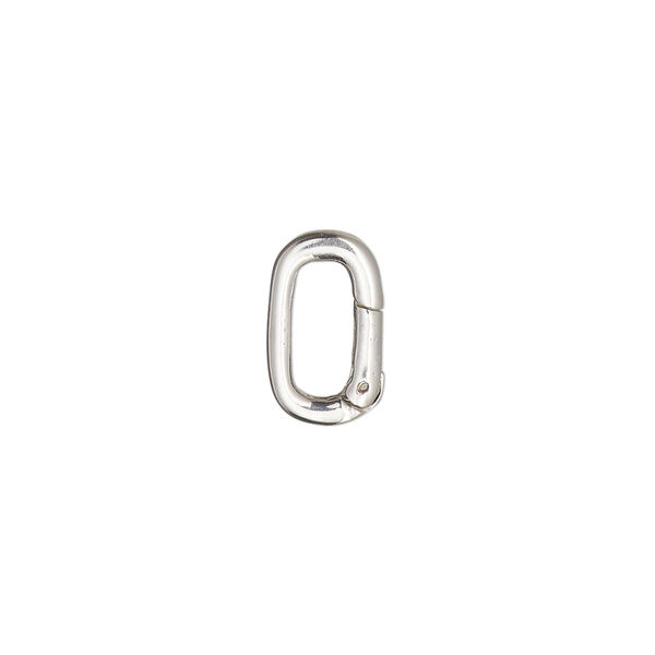 Clasp self-closing hook 1pkg1 sterling silver 13x8mm rounded rectangle image number 0