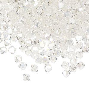 Bead 144pk crystal argent flare, Preciosa Czech crystal 4mm bicone