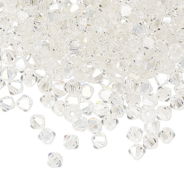 Bead 144pk crystal argent flare, Preciosa Czech crystal 4mm bicone image number 0