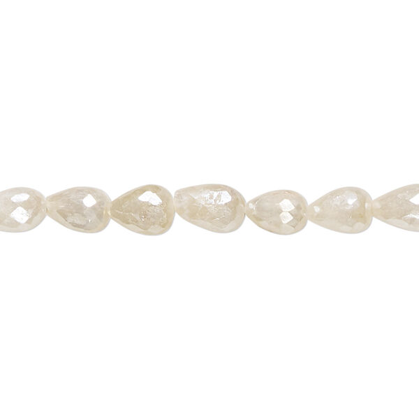 Bead, sillimanite (coated), 6x4mm-9x7mm hand-cut faceted teardrop, B- grade, Mohs hardness 2 to 2-1/2. Sold per 15-1/2" to 16" strand. image number 0