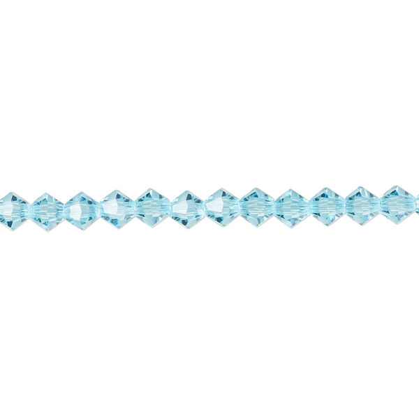 Bead 48pk aqua bohemica, Preciosa Czech crystal 4mm bicone image number 0