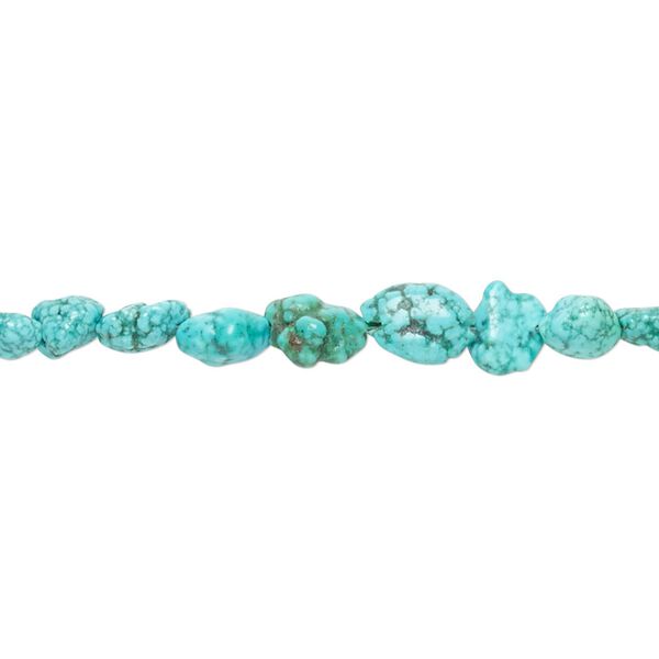 Turquoise 1pkg1, pebble bead 15 inch small image number 0