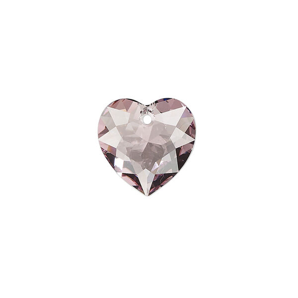 Drop 1pk light amethyst, Crystal Passions® 14.5mm pendant heart cut 6432 image number 0