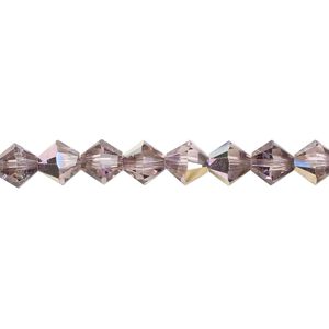 Bead 24pk light amethyst heavy vitrail light, Crystal Passions® 6mm bicone 5328