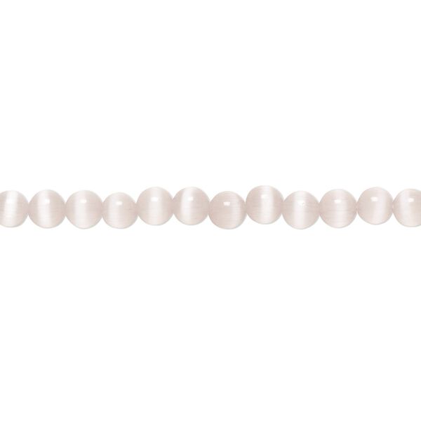 Bead, cat's eye glass (fiber optic glass), lavender, 4mm round, quality grade. Sold per 15-1/2" to 16" strand. image number 0