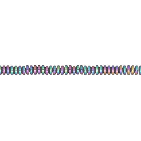 Hemalyke™ 1pkg1, electroplated rondelle bead 15.5-16 inch 3x1mm image number 0