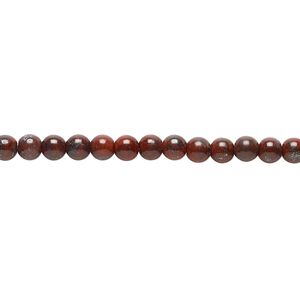 Brecciated jasper 1pkg1, round bead natural 15.5-16 inch 4mm