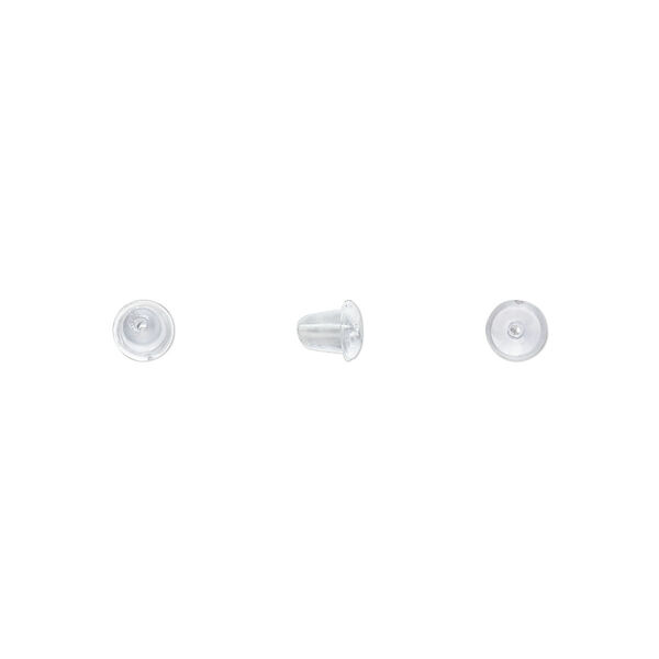 Earnut PVC 1pk 4x4mm bell, clear 500 pair image number 0