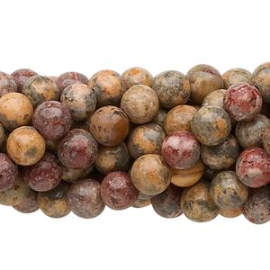 Leopardskin jasper 1pkg10, round bead natural 15.5-16 inch 6mm