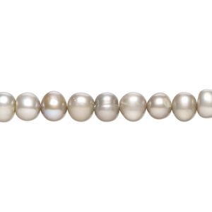Pearl, cultured freshwater (dyed), dark pistachio, 6mm semi-round with 0.4mm hole. Sold per 15-1/2" to 16" strand.