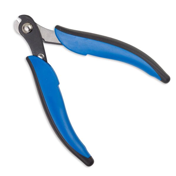 Memory wire cutter, steel and rubber, blue and black, 5-1/2 inches. Sold individually. image number 0