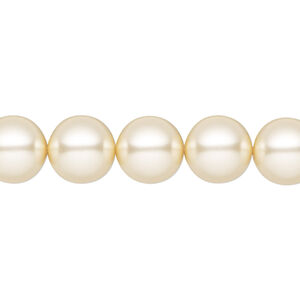 Pearl 10pk cream, Preciosa Czech crystal 10mm round