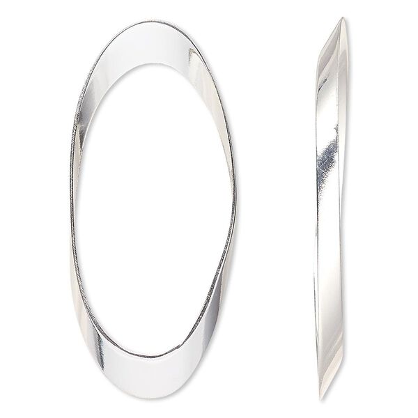 Focal, sterling silver-filled, 44x20mm open oval. Sold per pkg of 2. image number 0