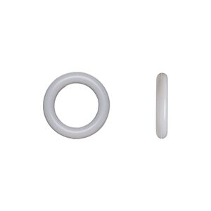 Component, Oh! Ring™, silicone, silver, 12mm round with 8mm hole. Sold per pkg of 200.