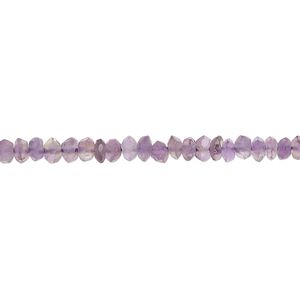 Amethyst 1pkg1, hand-cut faceted rondelle bead natural 14 inch 3x1mm-4x2mm