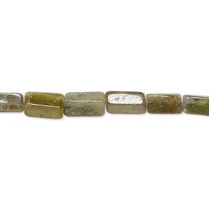 Vesuvianite 1pkg1, hand-cut square tube bead natural 13 inch 6x3mm-11x5mm